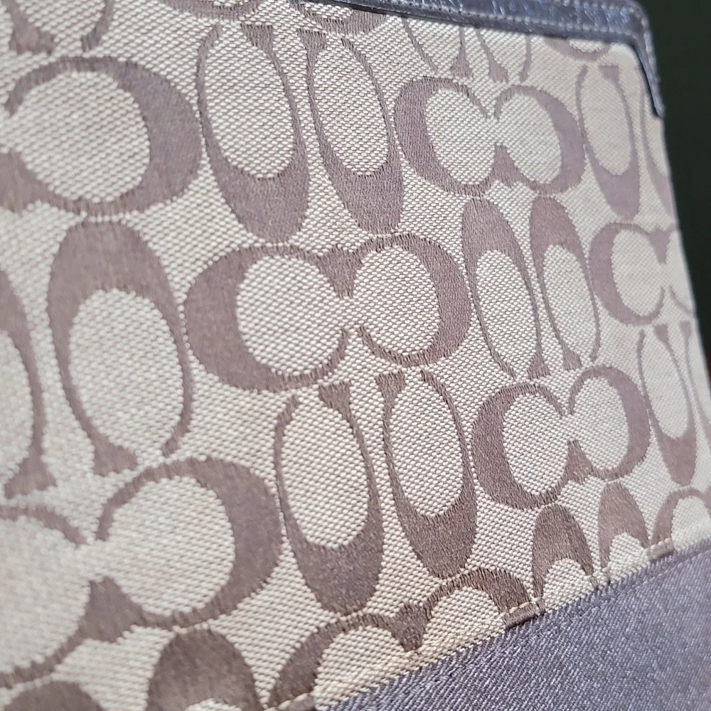 Coach Signature Stripe Laptop Sleeve Brown Jacquard Case Bag Y2K - Picture 12 of 15